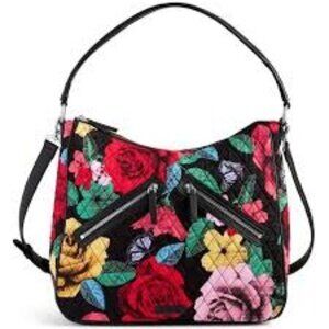 Vera Bradley Havana Rose Retired Vivian Hobo Shoulder Purse Quilted Spring 2017